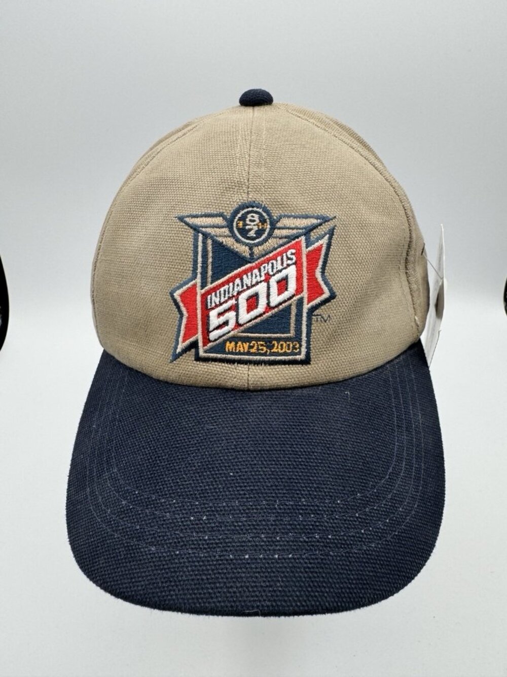 OC Cap Mens Strapback Hat OSFA Embroidered Vintage 2003 Indy 500 Logo Rare